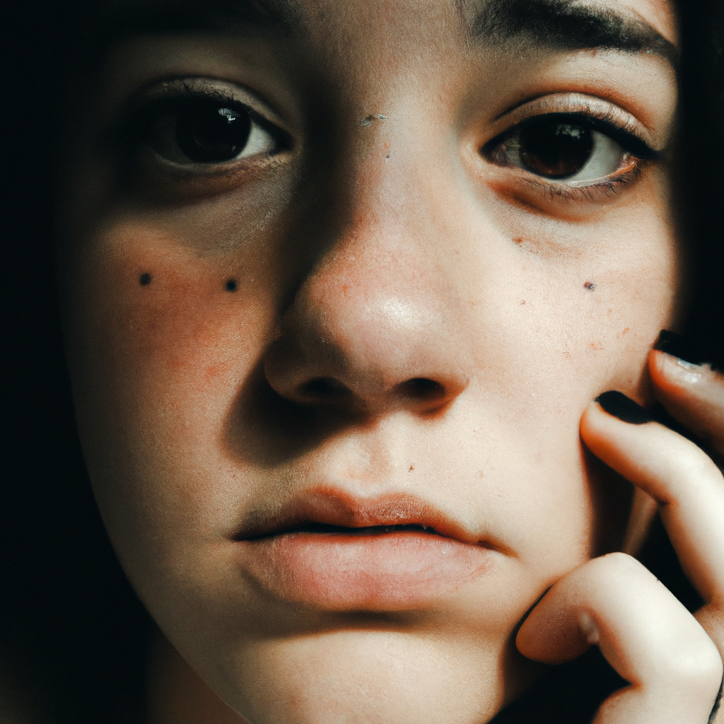 Retrato editorial minimalista con piel limpia e iluminación suave